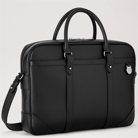 Mulberry Heritage Briefcase Black Small Classic Grain